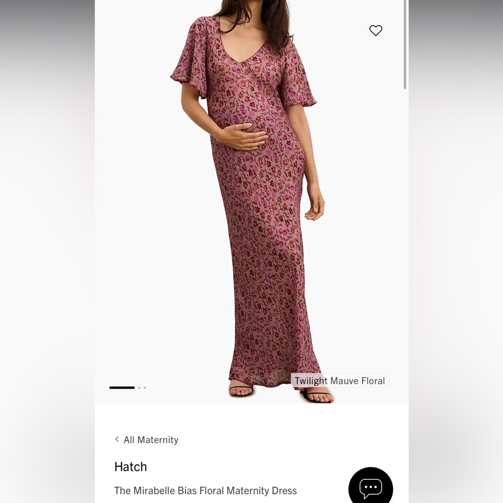 HATCH mirabelle floral bias maternity dress size 1/S